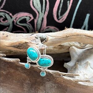 ☀️Turquoise Silver Earrings NWT☀️3/$12